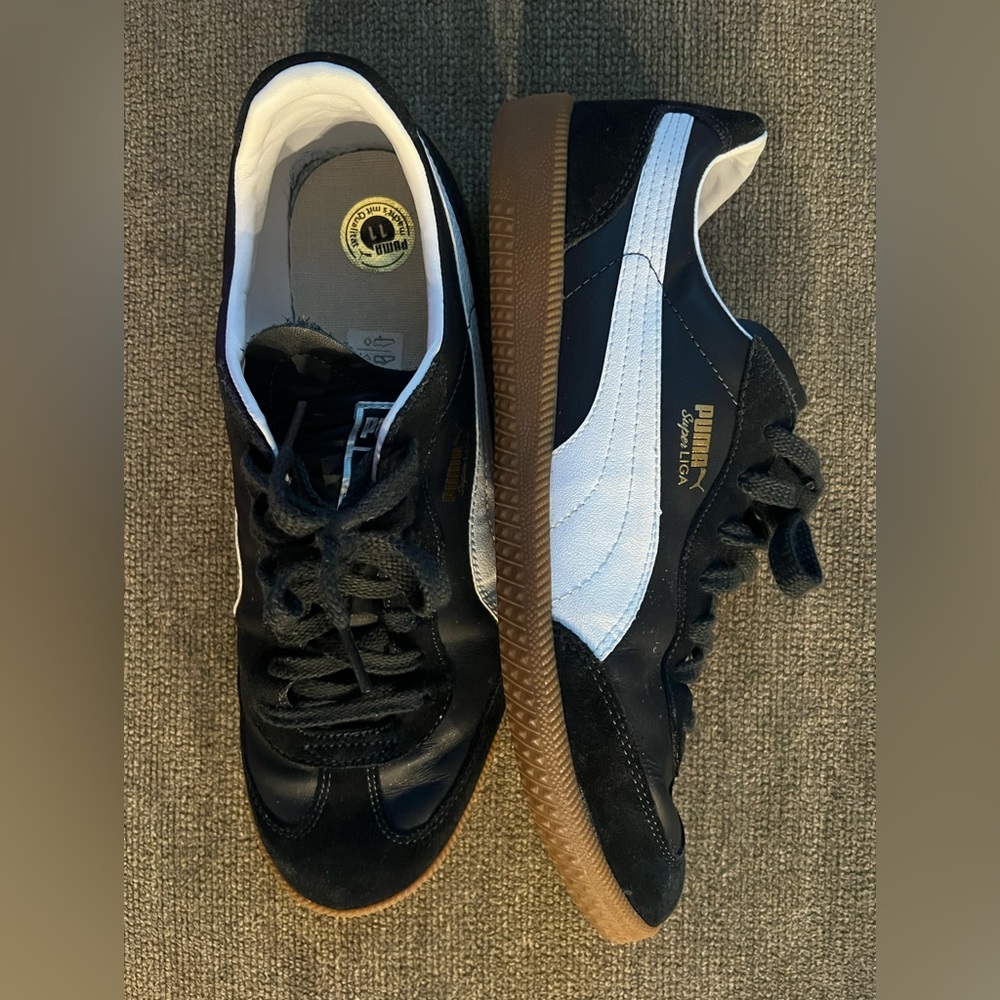 Puma Super Liga OG Retro Sneaker - Men's US Size 11 Black